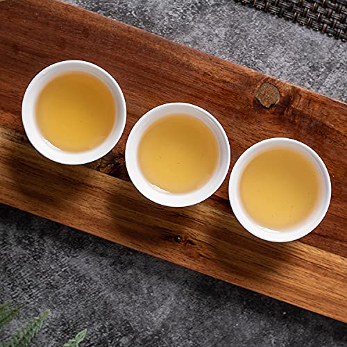 Honheam Handmake Ceramic Mini Kungfu Tea Cups, Chinese Embossed Dragon Style White Porcelain Tiny Teacups,Tea Bowl Cup Set Of 6 #TOP3