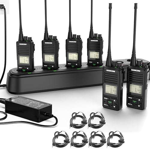 SAMCOM FPCN10A 2 Way Radios with Charging Station, 3000mAh High