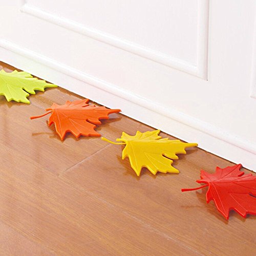 Tambee 4Pcs Maple Leaf Door Stop Plastic Stopper For Baby Children Safety Finger Protection Home Decorative Accessories #TOP5