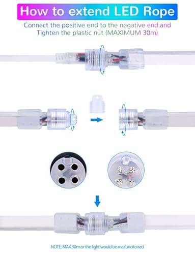 Vdkk Led Strip Lights-65.6Ft Rgb Led Neon Light Strip,Ac110-120V Flexible Light With Remote,Dimmable Waterproof Multi Color Changing Lighting For Party Decoration Home Garden Building Commercial Decor #TOP3