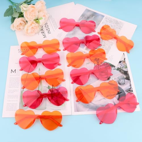 Image of Heart Sunglasses 12 /18 /24 Pcs Heart Shaped Glasses for Women Cute Funny Party Glasses Party Favors Accessories
