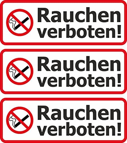 AUFKLEBER RAUCHEN VERBOTEN - Rauchverbot Schild Sticker Hinweisschild