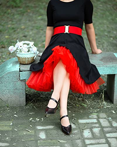 Image of 1950s Vintage Knee Length Crinoline Petticoats For Women Tulle skirts for under dresses 50s Clothing