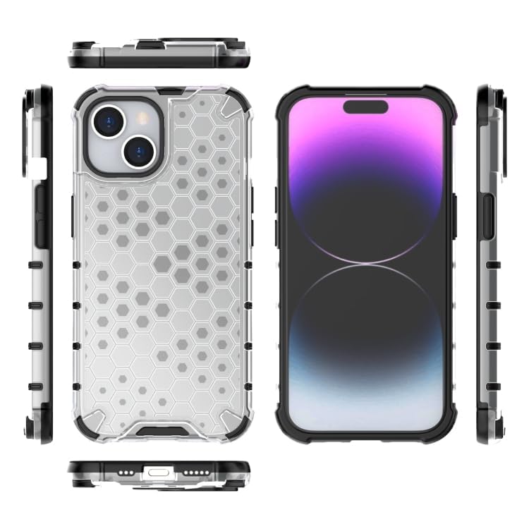 Image of Prime Retail Hard PC Back Case Cover for iPhone 15 Plus Anti Slip Ultra Thin Shockproof Reinforced Corners (Polycarbonate|Transparent)