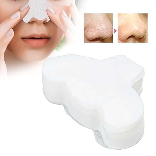 400 Pcs Beauty Nose Paper, Non Woven Delicate Gentle Thin Compliant Facial Stickers Cleansing Strips for Blackhead Removal and Pore Care Pure Cotton