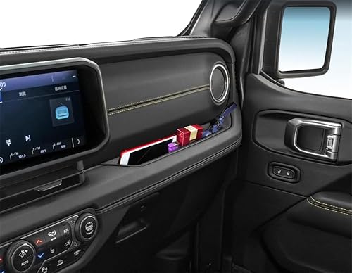 Miniatura 8 de YOCTM Paquete de 1 bandeja de agarre para pasajeros JL, organizador de caja de almacenamiento Co-Pilot compatible con Jeep Wrangler JL JLU 2024+