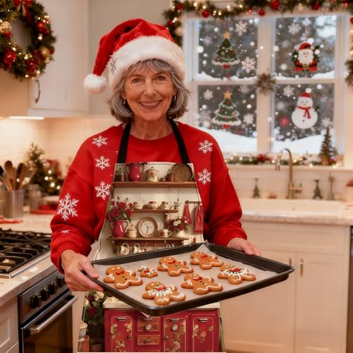 Image of Nuxovilar Cute Cooking Kitchen Apron, 26.77 * 30.7 Inches, Essential for Kitchen Cooking, Baking, Festive Gatherings