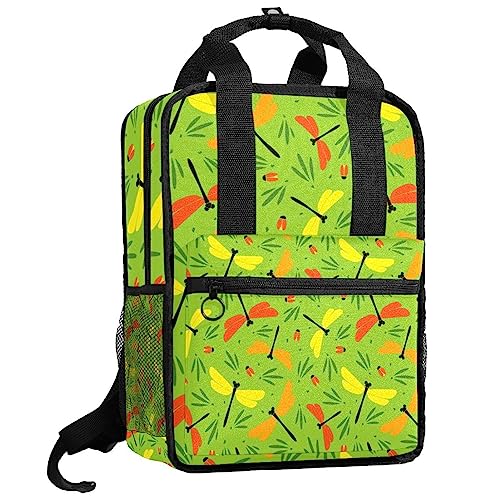 Sac à dos pour garçons et filles motif libellules multicolore 35cm