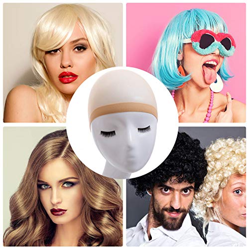 touca de peruca, Romacci 2 unidades/conjunto de tampas de peruca Wig Net Stretch Mesh Snood Hair Net