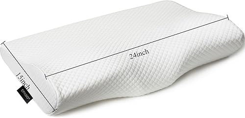 Miniatura 8 de EPABO Almohada ortopédica de espuma viscoelástica para dormir, almohada cervical ergonómica para dolor de cuello, para dormir de lado, espalda y