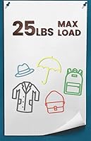 Vista 7 de Paquete de 2 ganchos de pared de madera de goma natural de 25 libras para colgar abrigos, toallas, sombreros, bolsos, bolsos, ganchos para abrigos