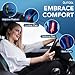 QUTOOL Lumbar Support Pillow for Car, Truck Accessories Travel Essentials, Memory Foam Back Cushion for Driving Seat, Back Pain Relief,Washable Cover, Lower Back Support Fits Most Cars(Black)