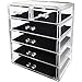 Kryllic Acrylic Makeup Organizers and Storage - Acrylic Drawers, Makeup Organizer With Drawers - Makeup Organizer Large - Acrylic Makeup Organizer with 6 Drawers - Vanity Organizers and Storage