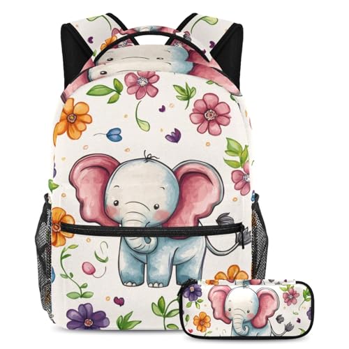 Sac à dos grande capacité fille et garçon avec motifs fleurs