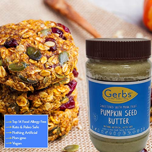 Gerbs Pumpkin Seed Butter Sweetened, 14oz. Jar