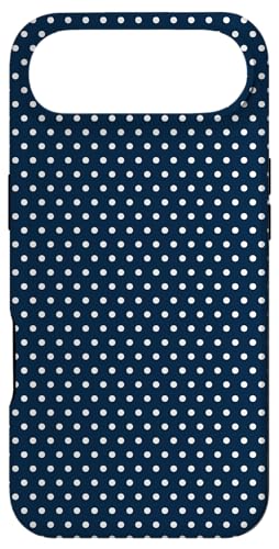 Tiny Polka Dot Cute Navy Blue and White Polkadot X}zP[X iPhone Air p