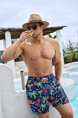 Rashmika Mens Swim Trunks with Compression Liner Swim Shorts Quick Dry Mens Board Shorts with Pockets3