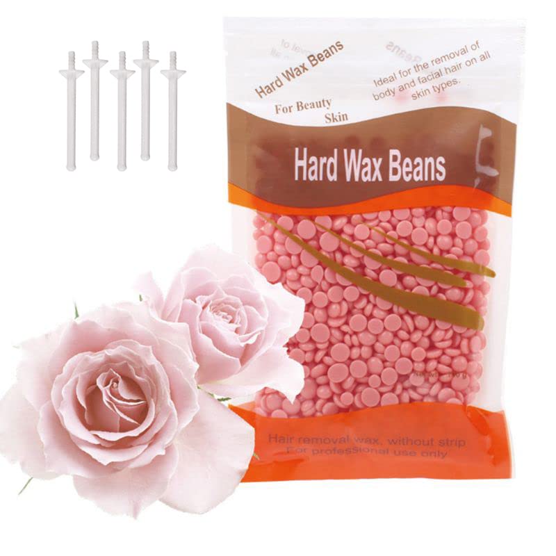 Kit de depilación de nariz, 100 g, cera para depilación de nariz, para hombres y mujeres, con 5 aplicadores de cera seguros para adultos, fosas nasales, cara, oreja, nariz, cejas, cabello, seguro,