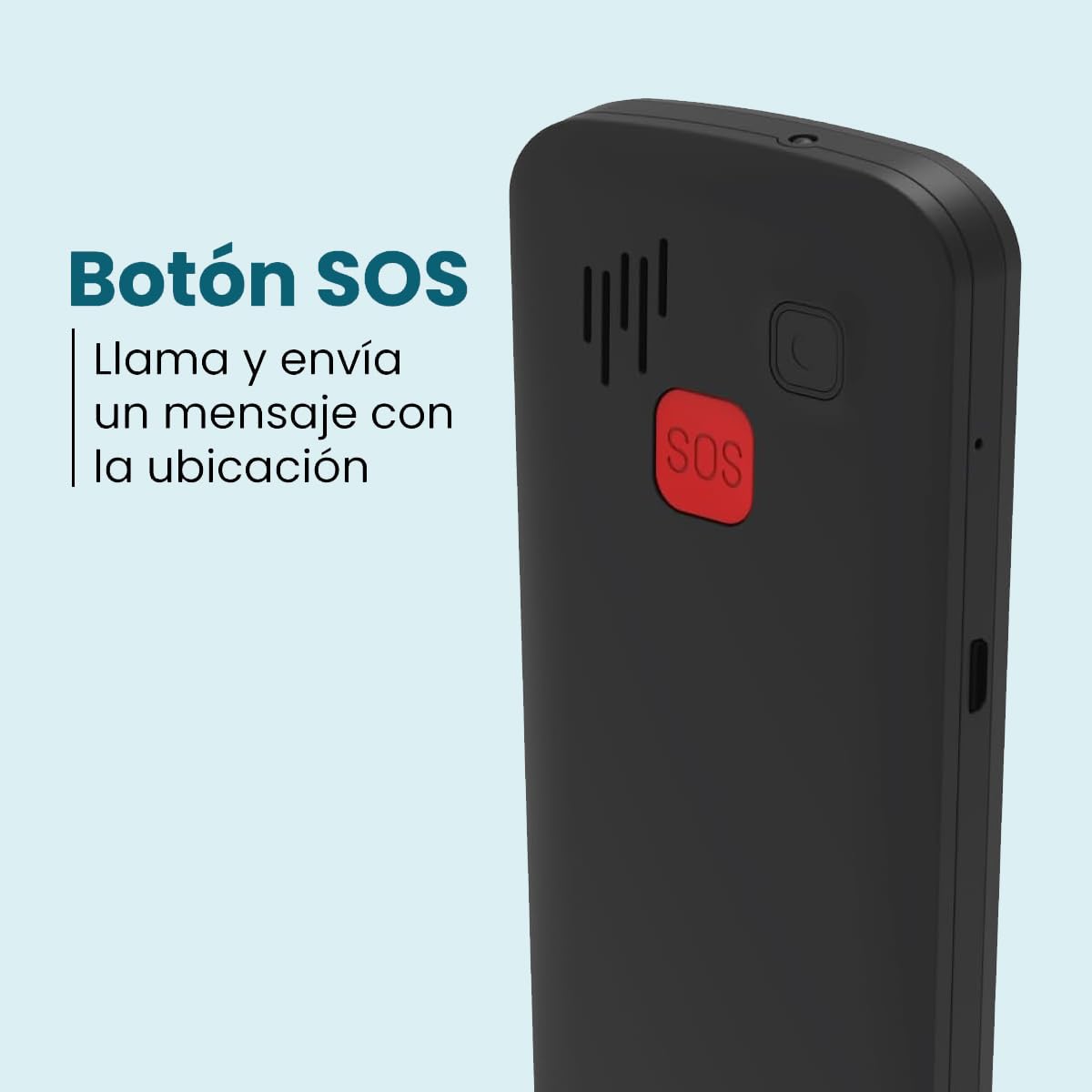 ADOC SP1 Teléfono Móvil para Personas Mayores, Negro