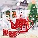 Christmas Teapot Set Ceramic Decorative Christmas Tea Pot with 2pcs Tea Cup，Xmas Kettle Teaware Holiday Serveware Brewing Warm Winter Drinks To Your Festive Table