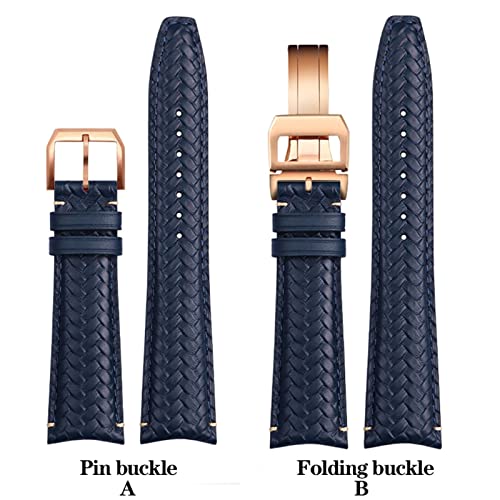 Bracelet montre cuir résistant boucle pliante anti chute 22mm