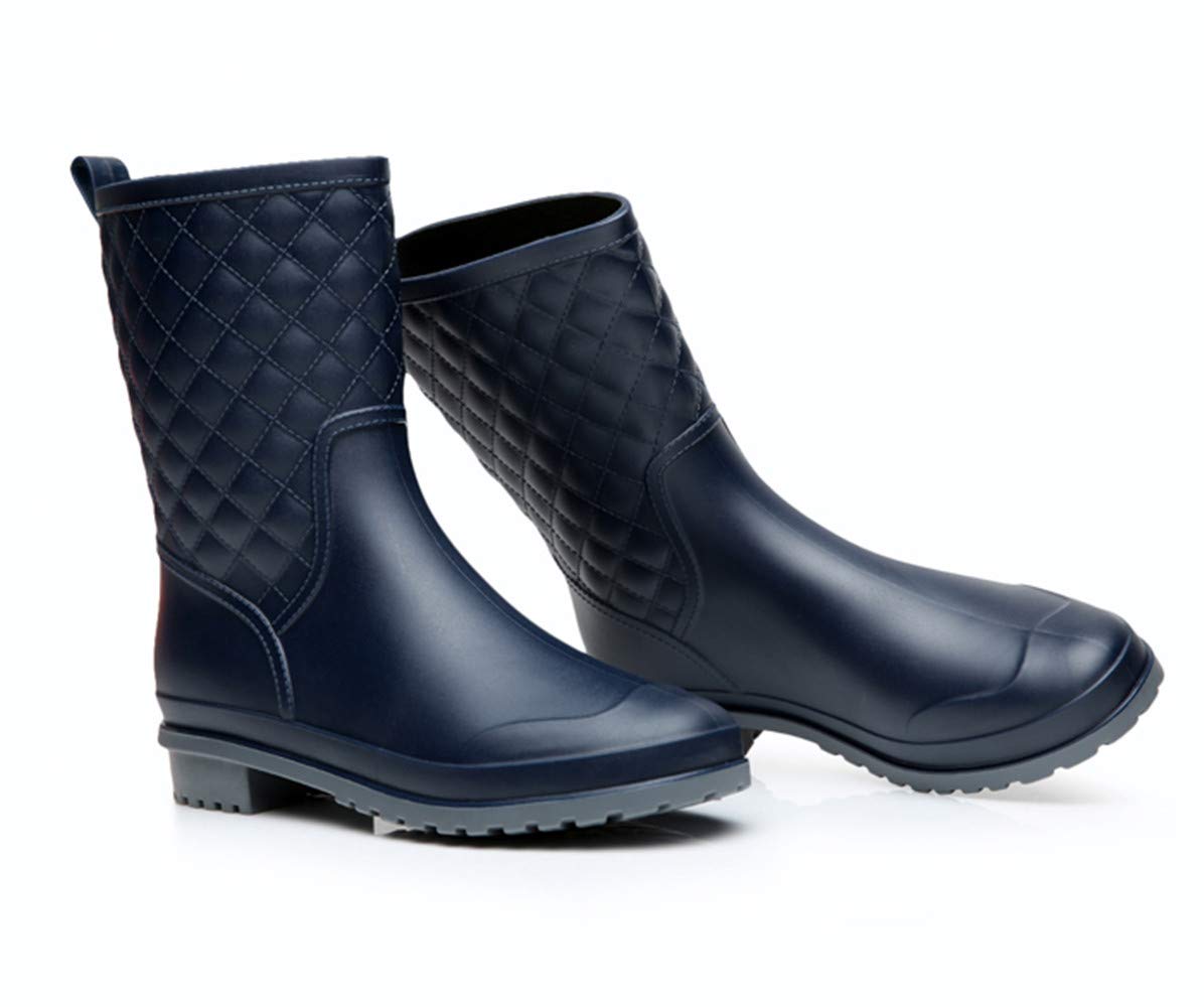 Bota Agua Mujer Jardín Trabajo Lluvia Botas Antideslizante Wellington Boots Azul 39