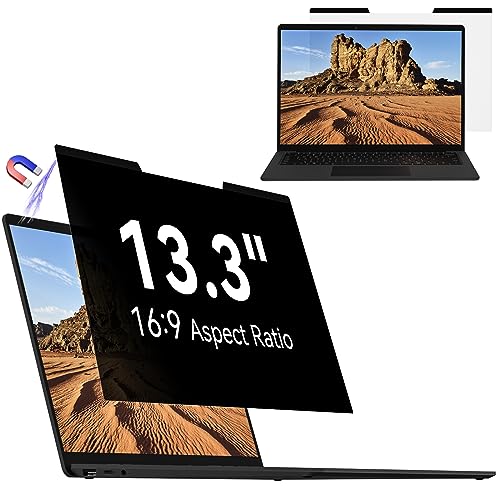 Image of Mamol Magnetic Laptop Privacy Screen 13.3 inch ,16:9 Aspect Removable Anti Glare Protector Blue Light Privacy Screen Filter,Filter Shield Compatible with HP /Dell /Acer /Asus /Samsung /Lenovo /Thinkpad Envy