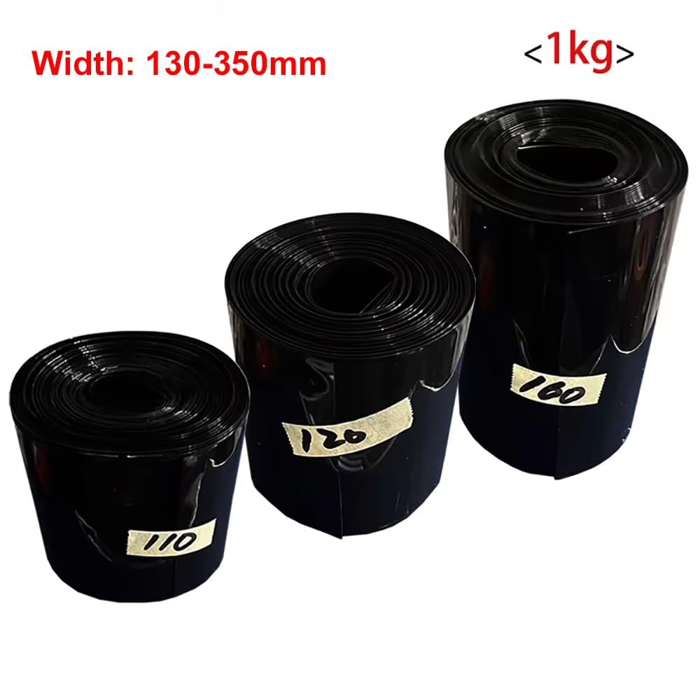 Rurka termokurczliwa z PVC 1 kg w opakowaniu - koszulka termokurczliwa z czarną izolacją, szerokość 130-350 mm, temperatura obkurczania 85 ℃(Width 250mm)