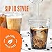 16 oz Clear Plastic Cups with Straw-Slot Lids [100 Sets] PET Crystal Clear Disposable Cups with Lids - Durable Cup. BPA Free + Crack Resistant, for Coffee, Juice, Shakes