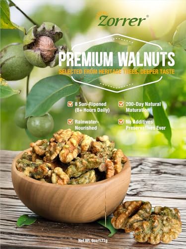 Image of Zorrer Wasabi Walnuts, 6 oz, Not Fried, Non-GMO, Freshly Roasted & Seasoned