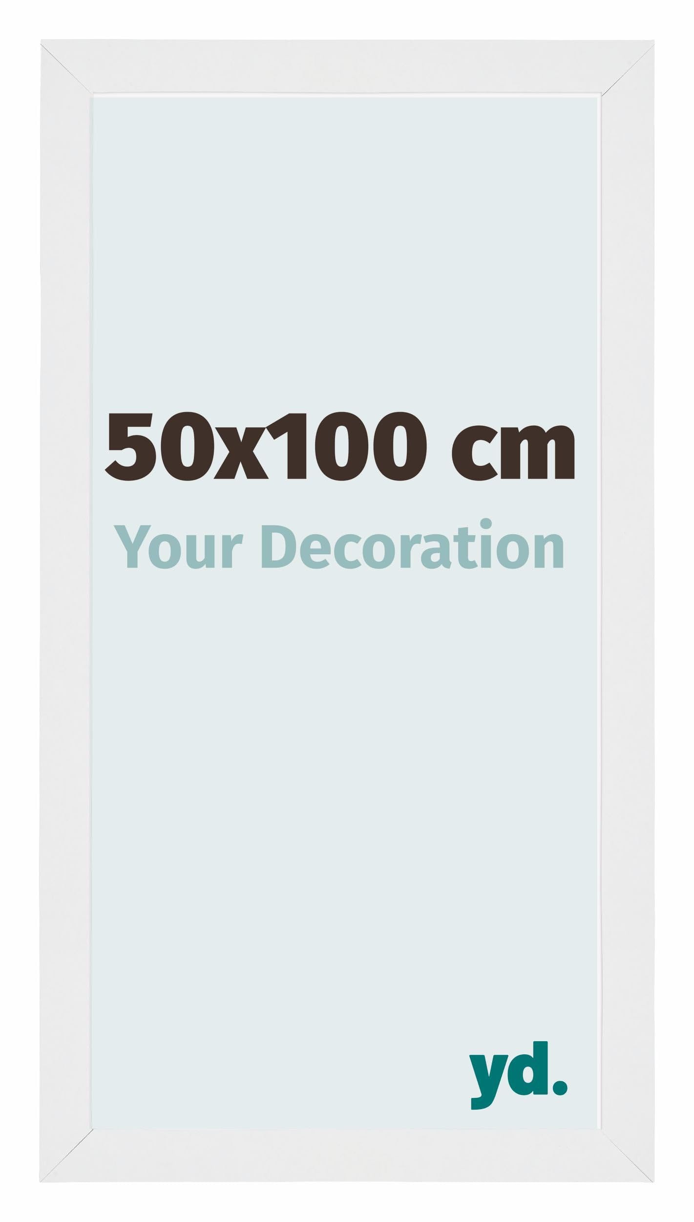 Your Decoration - Picture Frame 50x100 cm - White Matte - Decorative Wall Frame in MDF with Antireflection - Frame 50x100 - Mura