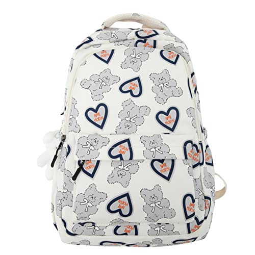 Cartable femme mignon en nylon imprimé à forte capacité