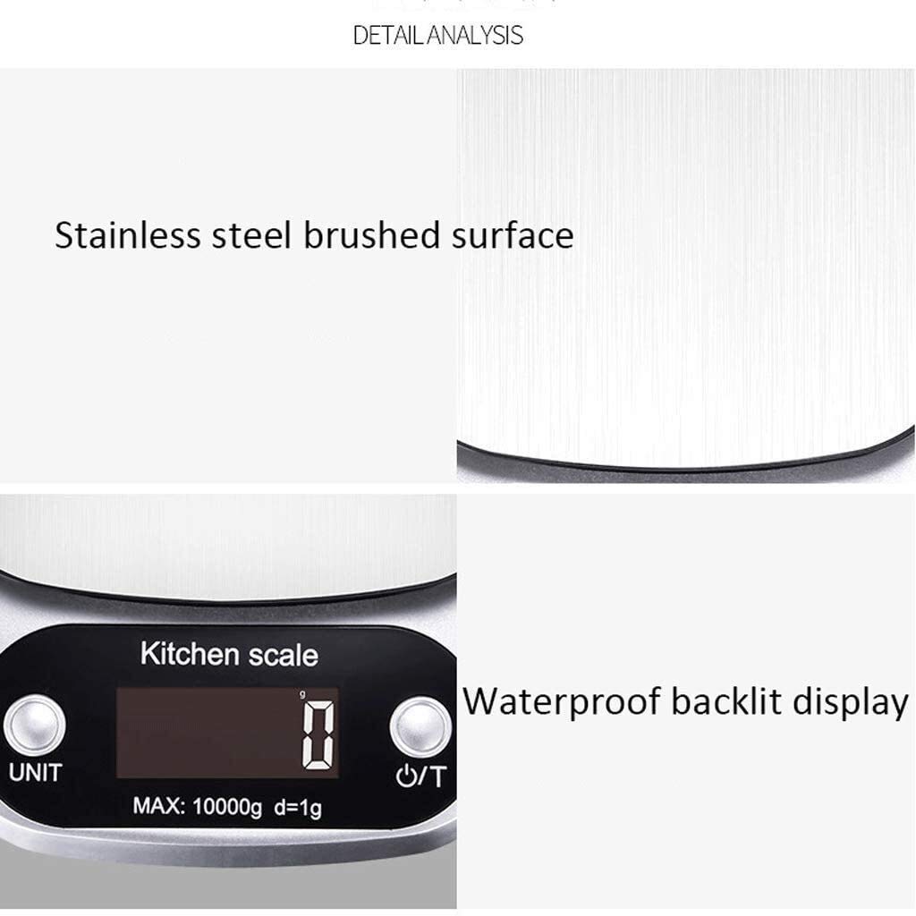 Básculas for Alimentos Wlectronic, Mini báscula electrónica Digital, pesaje de Acero Inoxidable, Cocina portátil, Alta precisión, 0,1g, horneado doméstico (Size : 3kg/0.1g)