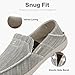 Mens Slip On Shoes, Canvas Mens Loafers with Arch Support, Orthopedic Mens Boat Shoes for Plantar Fasciitis, Indoor & Outdoor Walking Slippers Shoes for Pain Relief (8, Grey)