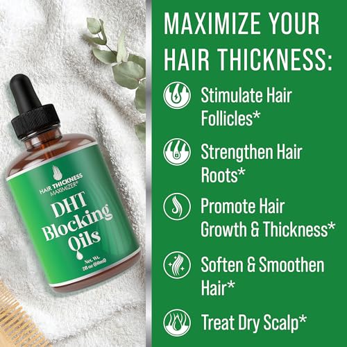 DHT Blocker for Women, Men – Strengthens & Hydrates Thinning, Dry Hair for a Healthier-Looking Scalp – Vegan & Unscented 2oz Serum - Thumbnail 4