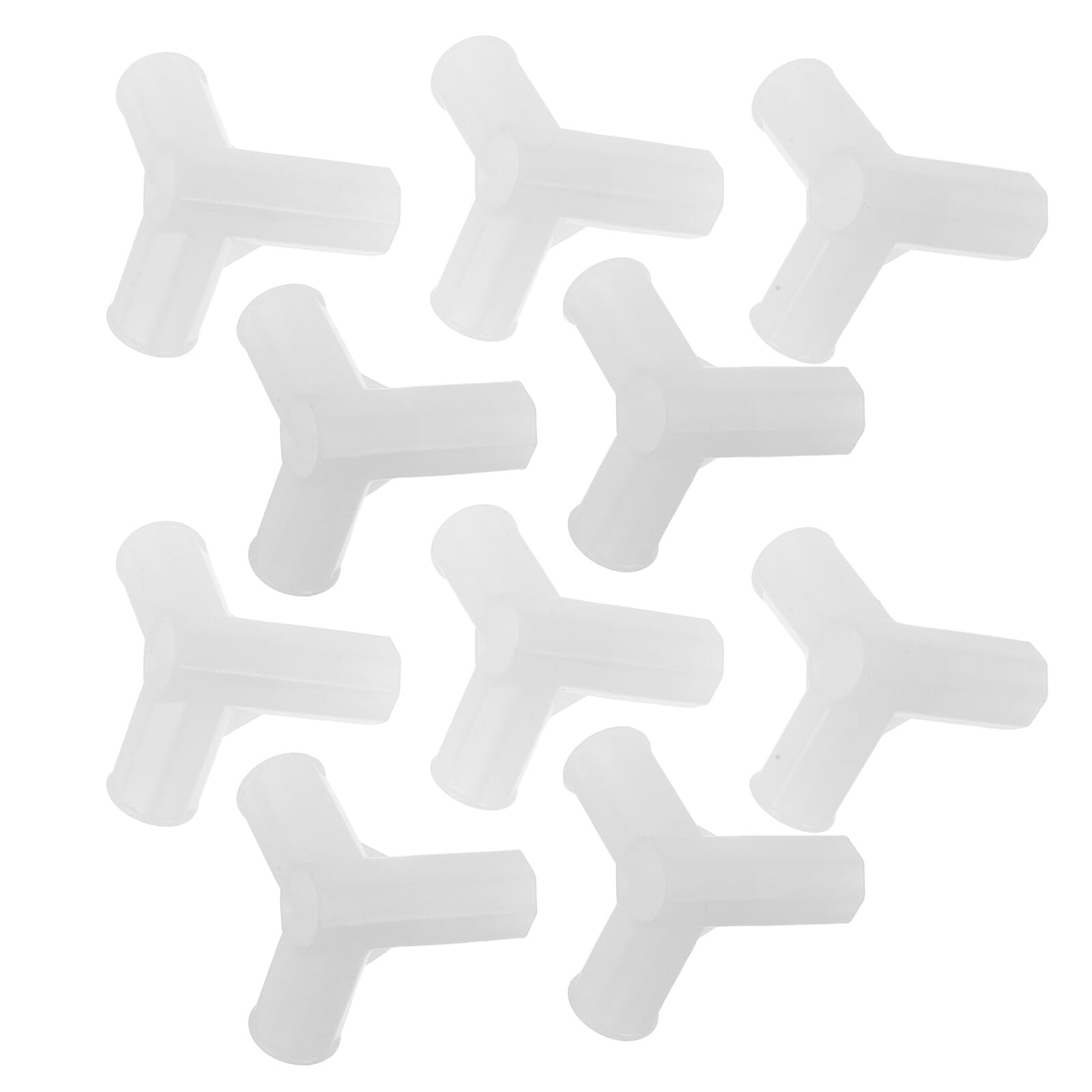Connettore Compatibile in Plastica a 3 Vie 10 Pezzi Bianco per Aste Armadio e Organizer Scarpe per Guardaroba e Aree di Stoccaggio Domestiche