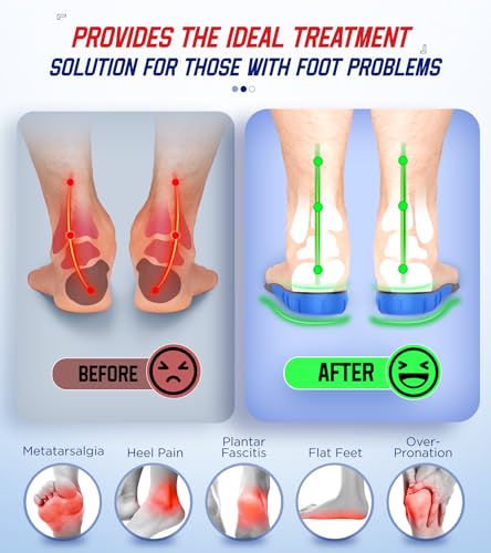 Neupu 240+Lbs Heavy Duty High Arch Support Orthotic Insoles For Plantar Fasciitis Pain Relief - For Men, Women, Work Boots, Shoes thumb #1