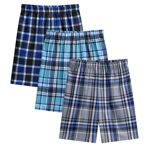 US Angels Boys Sleep Shorts - 3 Pack Summer Pajama Shorts Set Soft Boys PJ Bottoms Teen & Kids