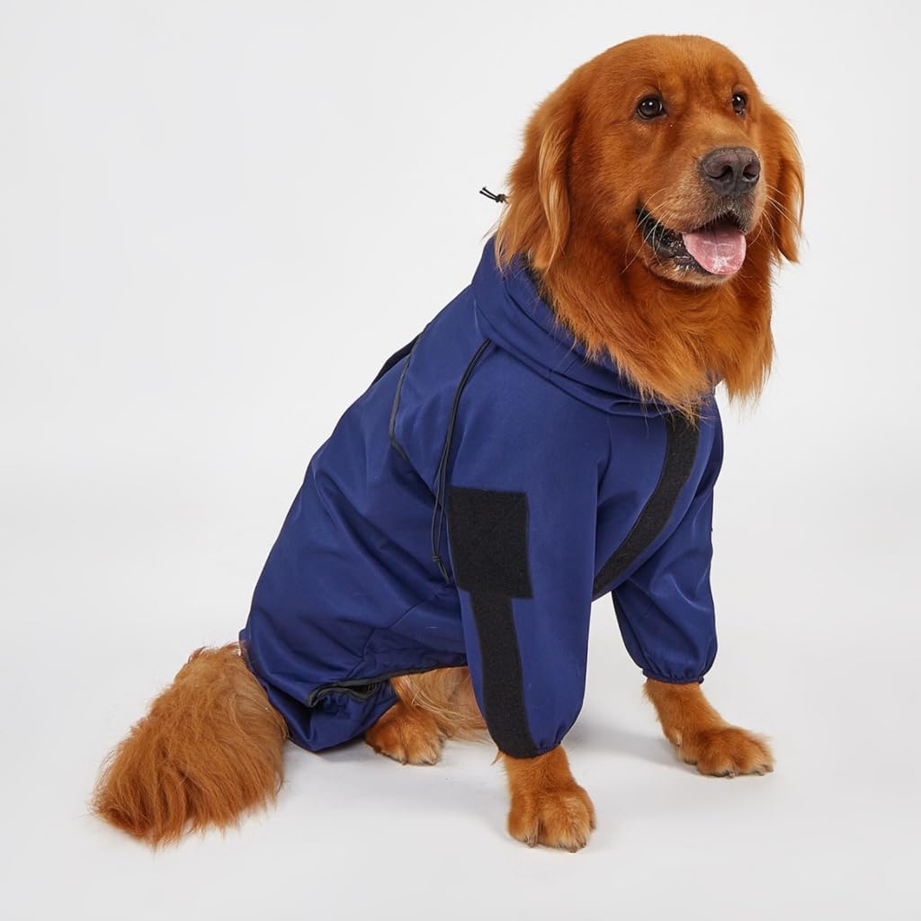 Dog Raincoats Hooded Slicker Large Ponchos for Small to Large Dogs and Puppies Puppy Rain Ponchos Rain Coat Rainwear