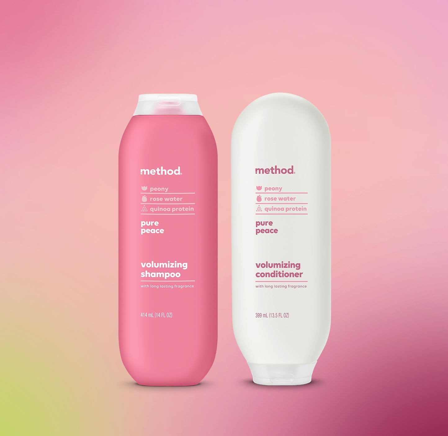 Bundle of Method Volumizing Shampoo, Pure Peace, 14 oz (Pack of 1) + Method Volumizing Conditioner, Pure Peace, 13.5 oz (Pack of 1), Paraben and Sulfate Free
