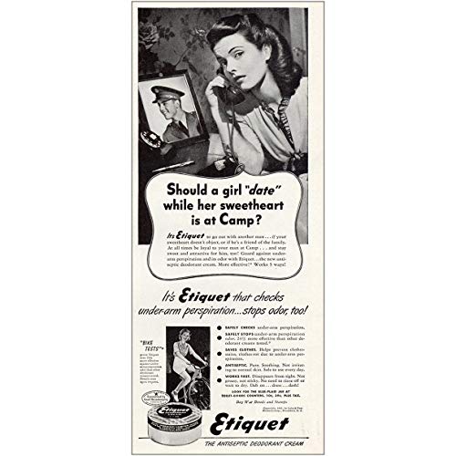 RelicPaper 1943 Etiquet Deoderant: Girl Date Sweetheart is...