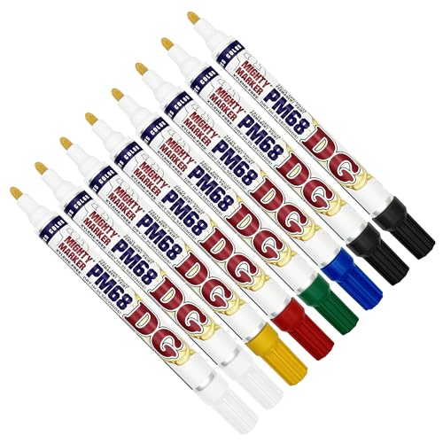 PM-68 DG Paint Markers Heavy Duty Industrial Paint Markers Ketone-Based Xylene Free Quick Dry Degrease Resistant Made in USA Red 8 Pack product thumbnail 10