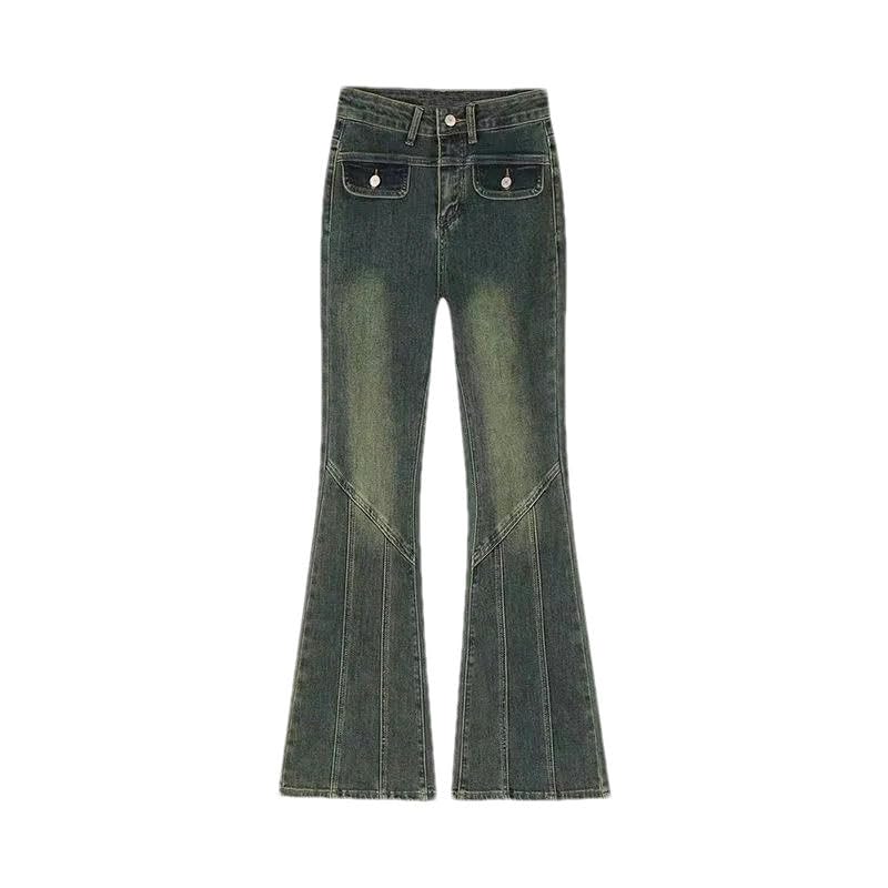 Autunno Inverno Denim Pantaloni Set Coreano Elegante Maglia Maglione+Camicia Inferiore+Micro Flare Jeans 3 Pezzi Vestito