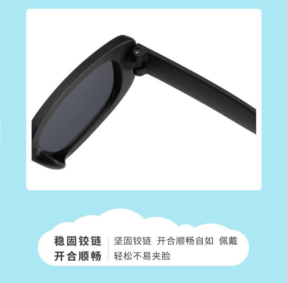 Lindos lentes de sol rectangulares esmerilados UV400 para exteriores, para niñas y niños, lentes de sol clásicos para niños
