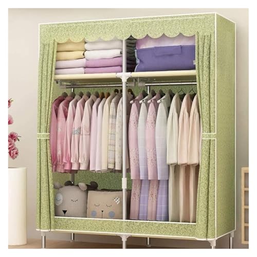 Armoires portables en toile avec 2 tringles et 4 étagères de rangement pour chambre