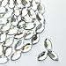 Price comparison product image Diamante Me Glass Petals Size 4x8mm x 50 Hotfix/Iron On/Glue On Crystal Clear Rhinestones