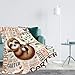 Personalized Sloth Baby Blanket for Girls Boys, Custom Sloth Gifts Super Soft Cozy Toddler Blanket Swaddle Newborn Stroller Throw for Crib 40 x 30 Inch for Puppy