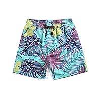 DOTBUY Costume da Bagno Uomo Pantaloncini da Spiaggia, Estivi da Stampa 3D Shorts da Mare Asciugatura Rapida Calzoncini Bermuda Running Shorts (XL,Tropicale