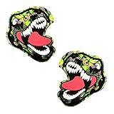 Neva Nude JurasSICK Park Sexy TRexy 2.0 Green and Black UV Nipple Cover Pasties for Festivals, Raves & More, Medical Grade Adhesive, Waterproof & Sweatproof, Made in USA
