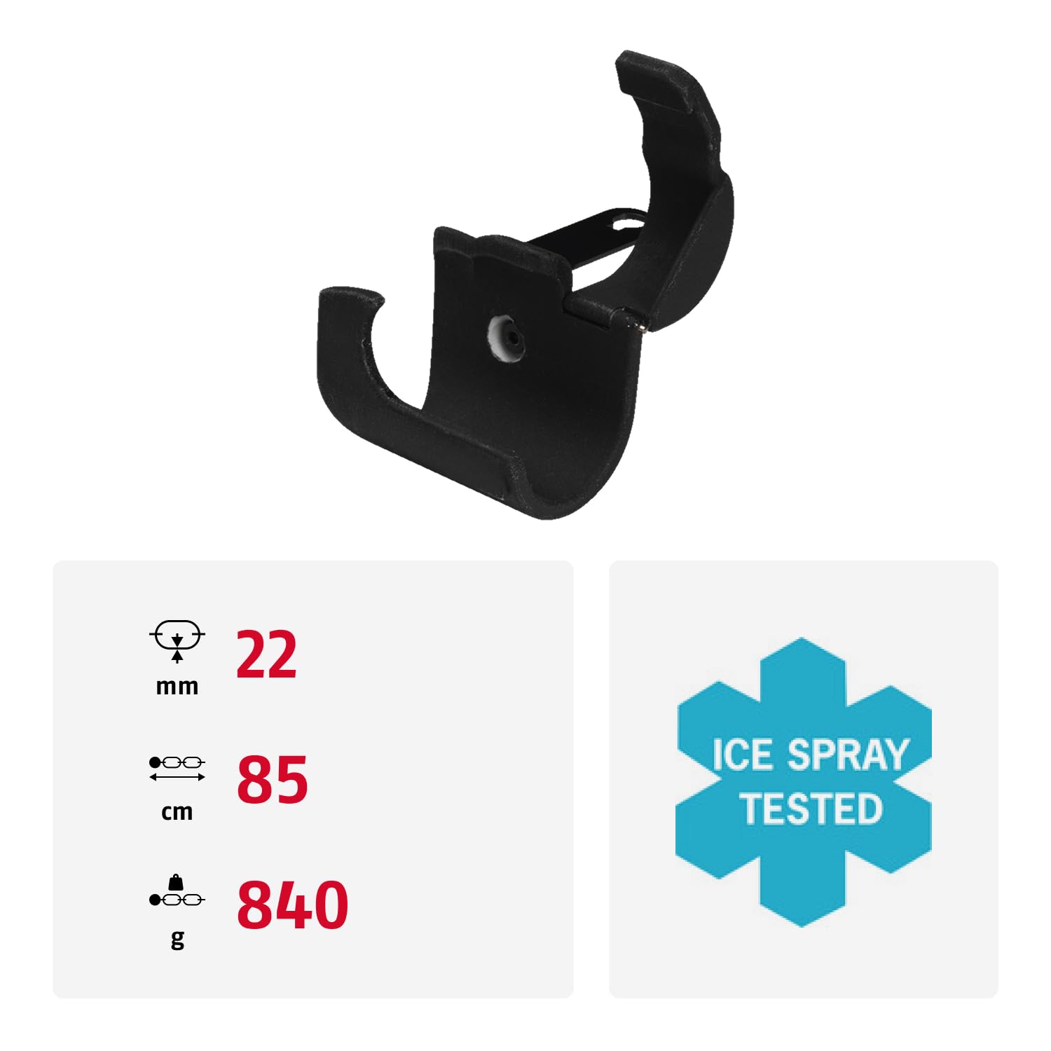 ABUS gepantserd kabelslot Steel-O-Flex Centuro 860 - met QuickSnap RBU houder - kabelslot van staalkabel met pantser van stalen hulzen - ABUS veiligheidsniveau 7 - 110 cm